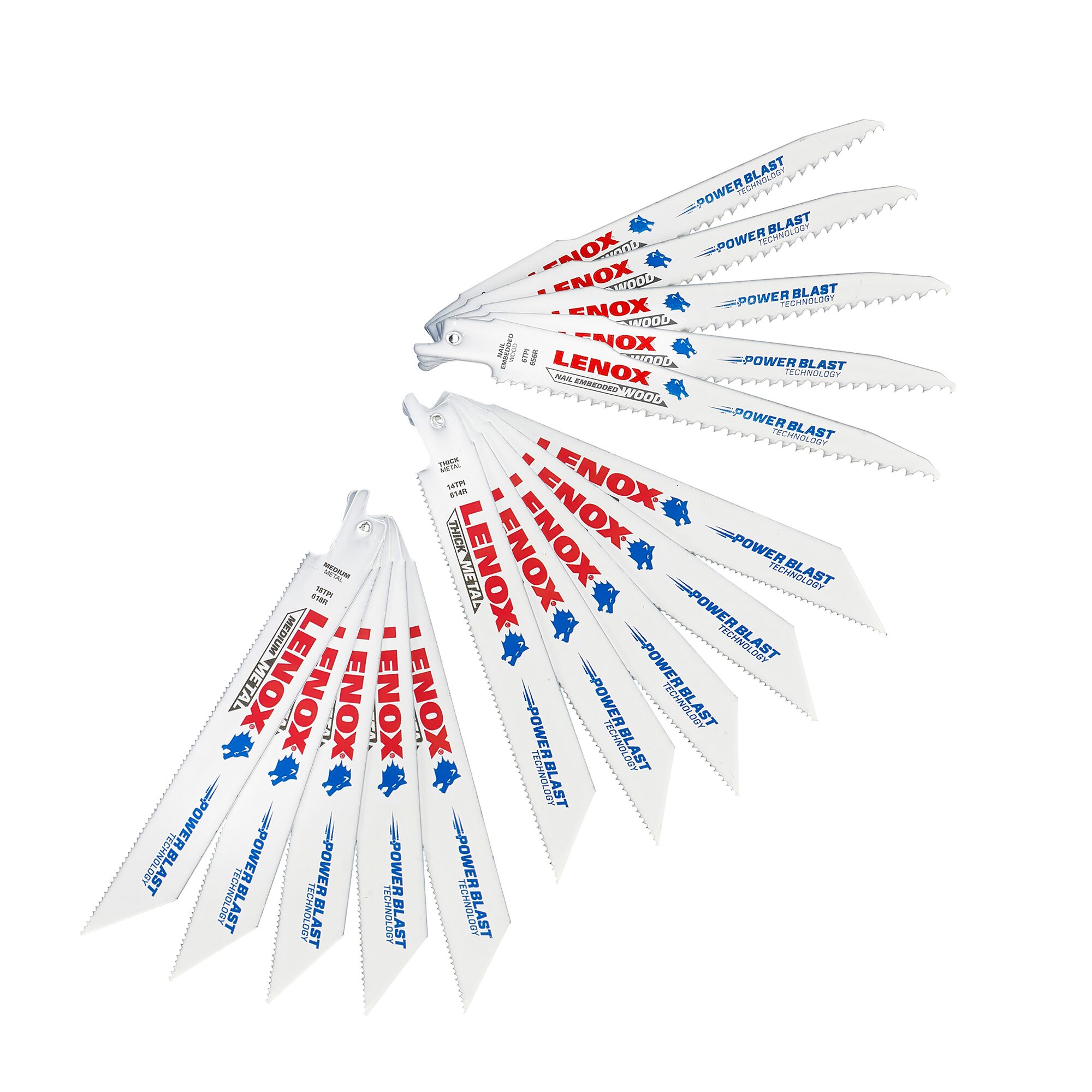 LENOX® BIMETAL RECIP KIT 15PC 15RKG MULTI PURPOSE 5 x 614R, 5 x