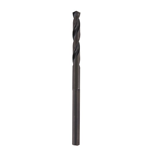 LENOX 1779771 black oxide drill bit with hex shank, front angle on white background.