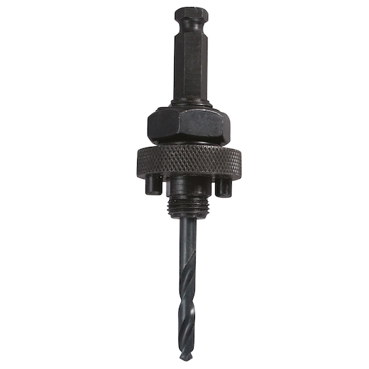 LENOX hole saw arbor with pilot drill bit, SKU 1779802, front angle on white background.