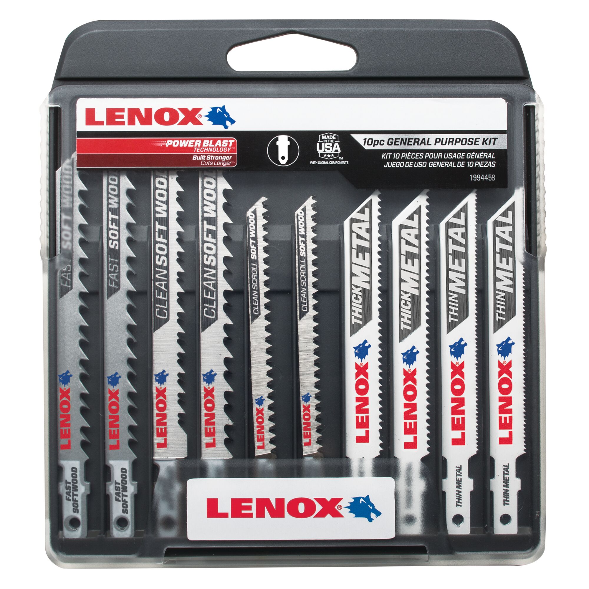 10PC T-Shank General Purpose Jigsaw Kit | LENOX