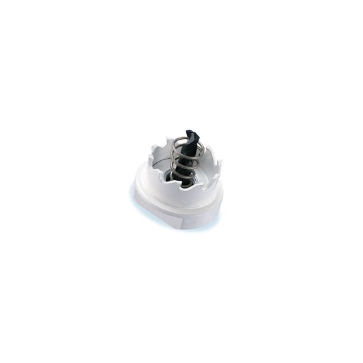LENOX hole saw with white body and visible spring, SKU 2009618CHC, front angle on white background.