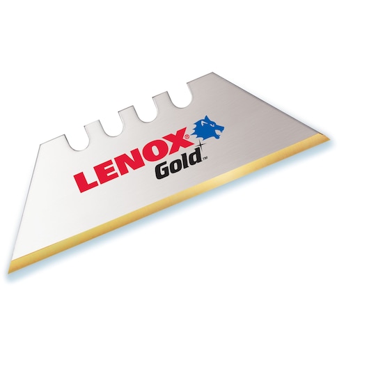 LENOX utility blade with gold edge 20350GOLD5C, angled view on white background.