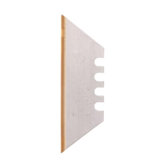 LENOX 20351GOLD50D utility blade with gold edge, silver finish, side view on white background.