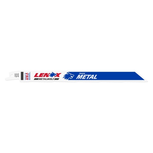 LENOX Metal Cutting Reciprocating Saw Blade With Power Blast Technology, Bi-Metal, 9-Inch, 14 Tpi on white background