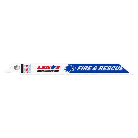 LENOX General Purpose Reciprocating Saw Blade With Power Blast Technology, Bi-Metal, 8-Inch, 10/14 Tpi on white background