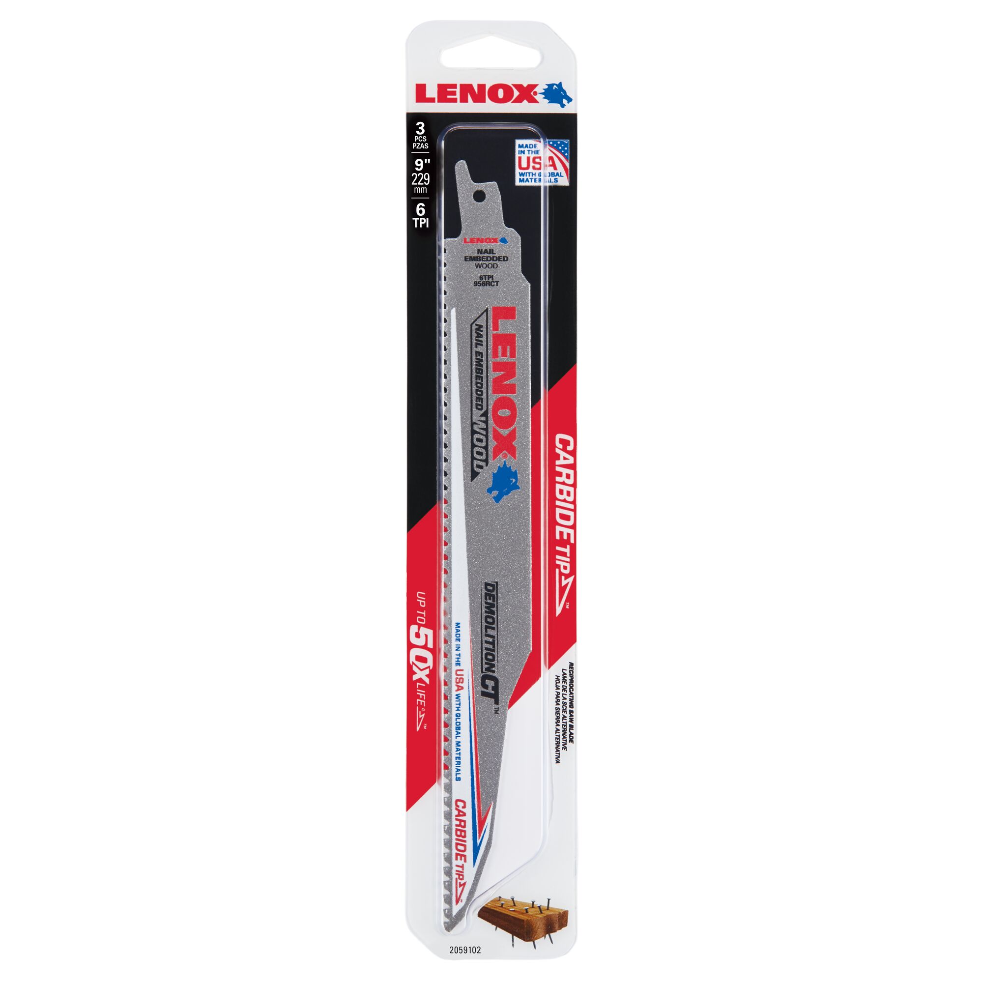 Carbide Tipped Reciprocating Saw Blades: DemoWolf | LENOX
