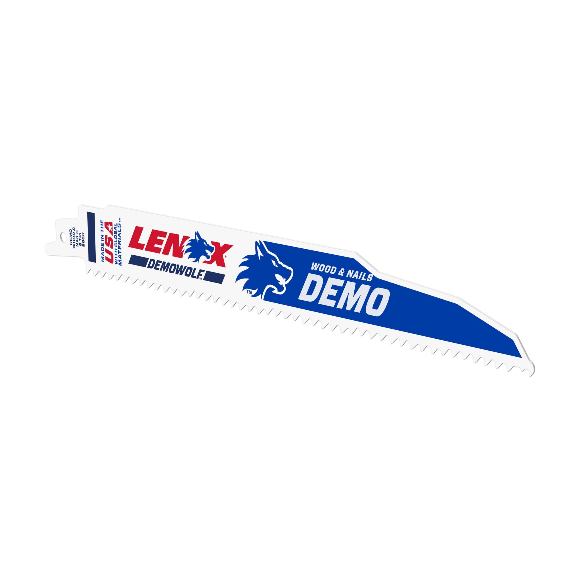 DEMOWOLF™ Reciprocating Saw Blades 6 TPI 229 x 25 x 1.6 mm 1/PK