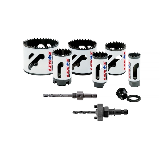 LENOX Hole Saw Electrician 6 Sizes Kit on white background