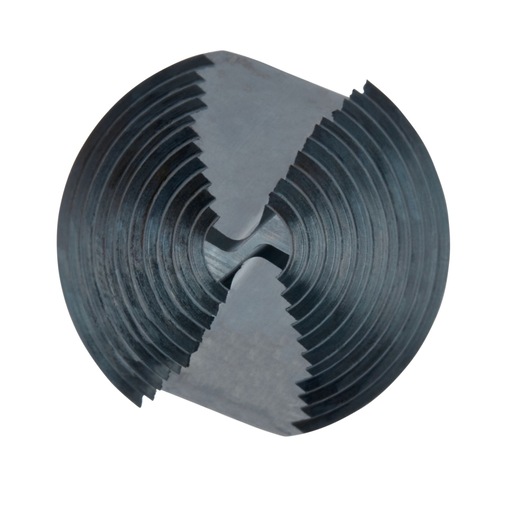 LENOX 30909VB9 round steel cutting die with serrated edges, close-up on white background.
