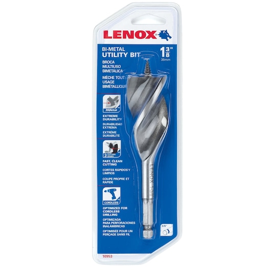 6" x 1-3/8" Bi-Metal Utility Wood Drill Bits