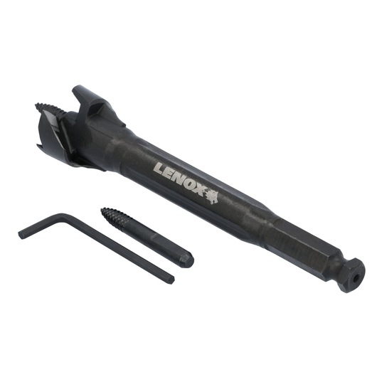 Lenox 1787512 Bi-Metal 1-1/8" Self Feed Bit 3/4 forward view."