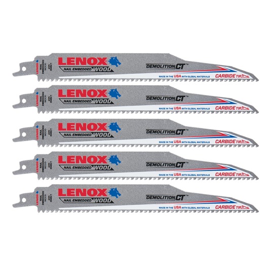 9" x 1" Demolition CT™ Reciprocating Saw Blades (5 Pack)
