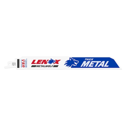 LENOX Lazer Metal Cutting Reciprocating Saw Blade, Bi-Metal, 9-Inch, 14 Tpi on white background