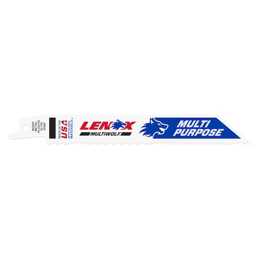 LENOX Tools Bi-Metal Reciprocating Saw Blade, 6-inch, 10 TPI (20561S610R) on white background
