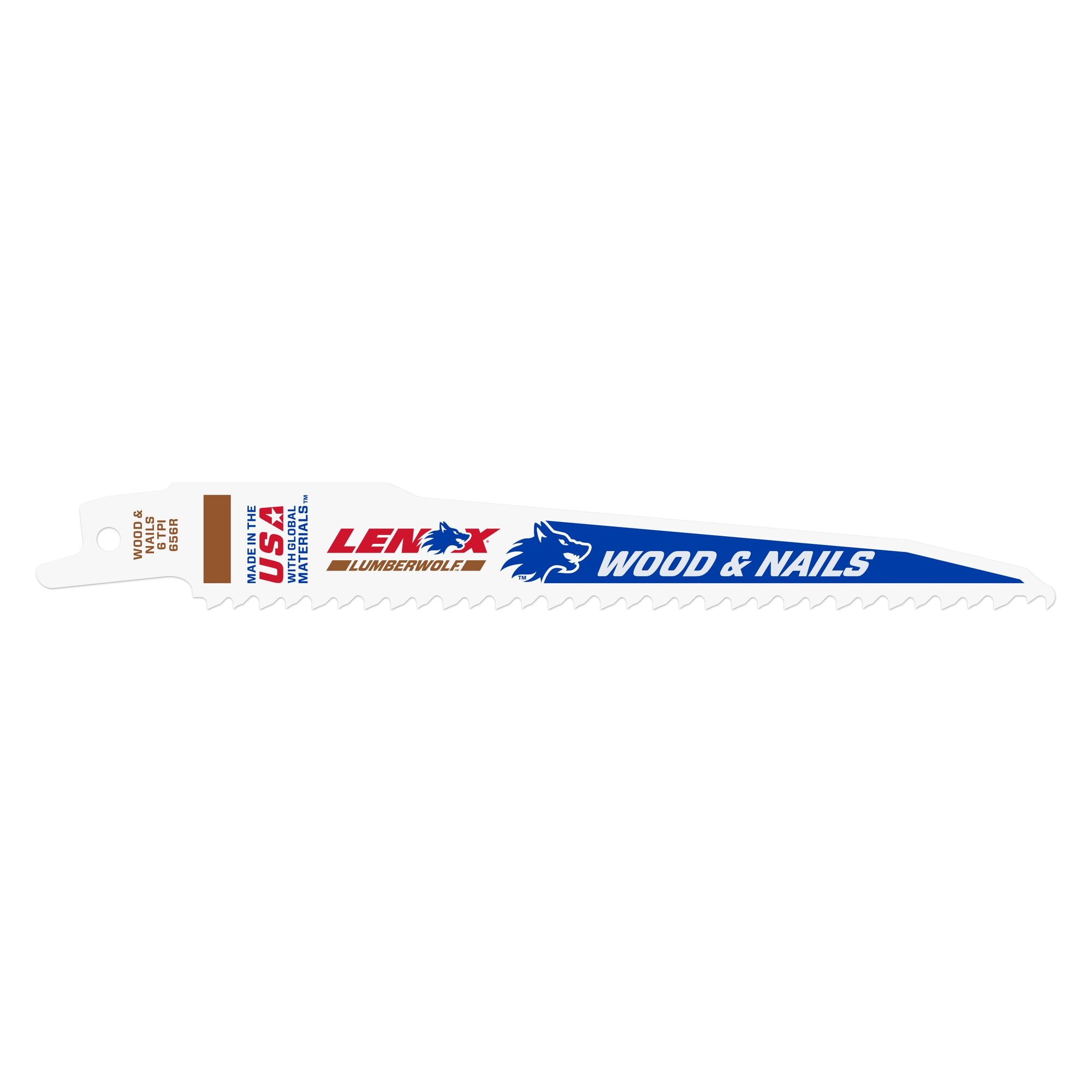LUMBERWOLF™ Reciprocating Saw Blades 6 TPI 152 x 19 x 1.3 mm 5/PK