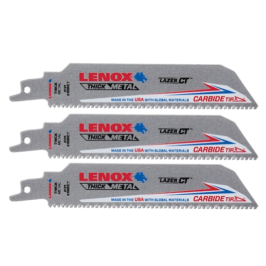 6" x 1" Lazer CT™ Carbide Tipped Reciprocating Saw Blades (3 Pack)
