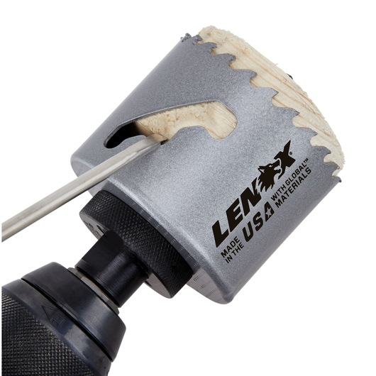 LENOX Tools Carbide Hole Saw, 2 9/16-Inch (65 mm) (LXAH32916) in use