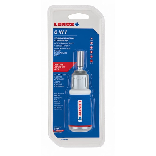 6-In-1 Stubby Ratcheting Screwdriver