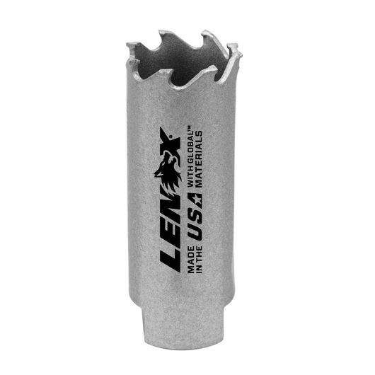 Photo of LENOX hole saw blade LXAH31, silver finish, upright angle on white background.