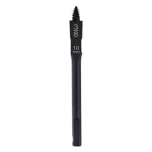 LENOX LXAH9334SPB black wood screw drill bit, 3/8 inch, straight-on angle, photography