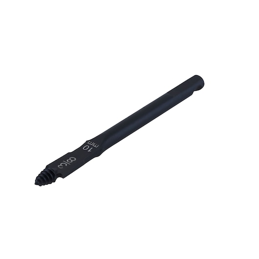 LENOX LXAH9334SPB black spiral flute screw extractor, single piece, angled on white background