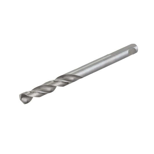 LENOX metal drill bit LXAH99314PB25, silver, side angle, spiral design on white background.