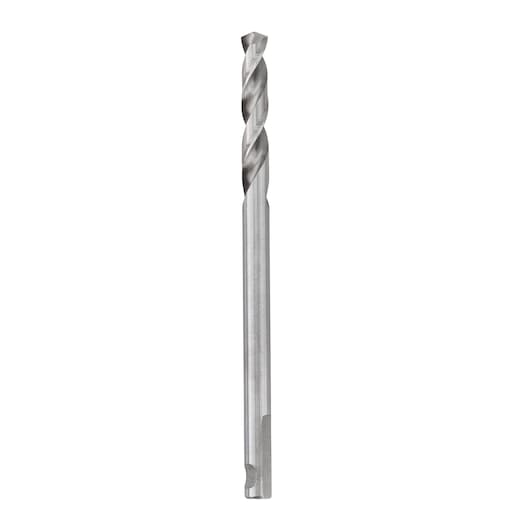 LENOX LXAH99414PB metal drill bit, silver, straight angle on white background.